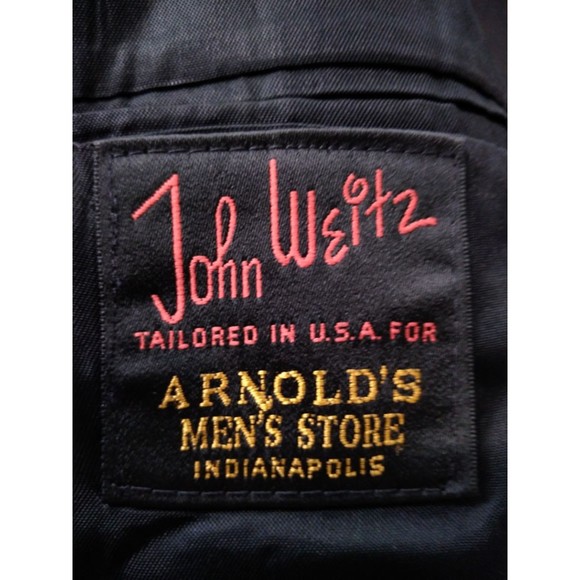 Men's Vintage John Weitz Collection 2-Button Black Blazer Jacket Sport Coat - Picture 11 of 12